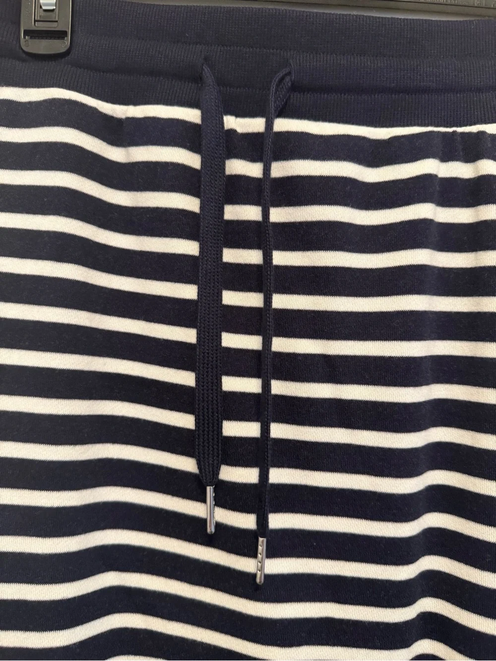 Sonoma goods for life French terry blue and White Striped Drawstring Midi Skirt